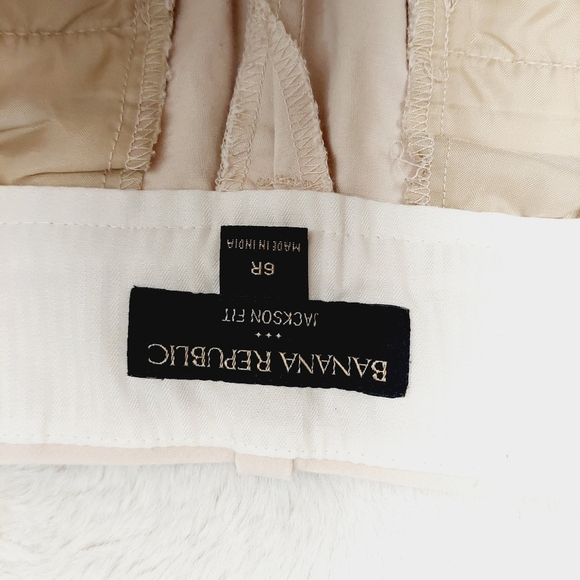 Banana Republic Beige Tan Jackson Fit Straight Leg Pants P6568 - Picture 6 of 8